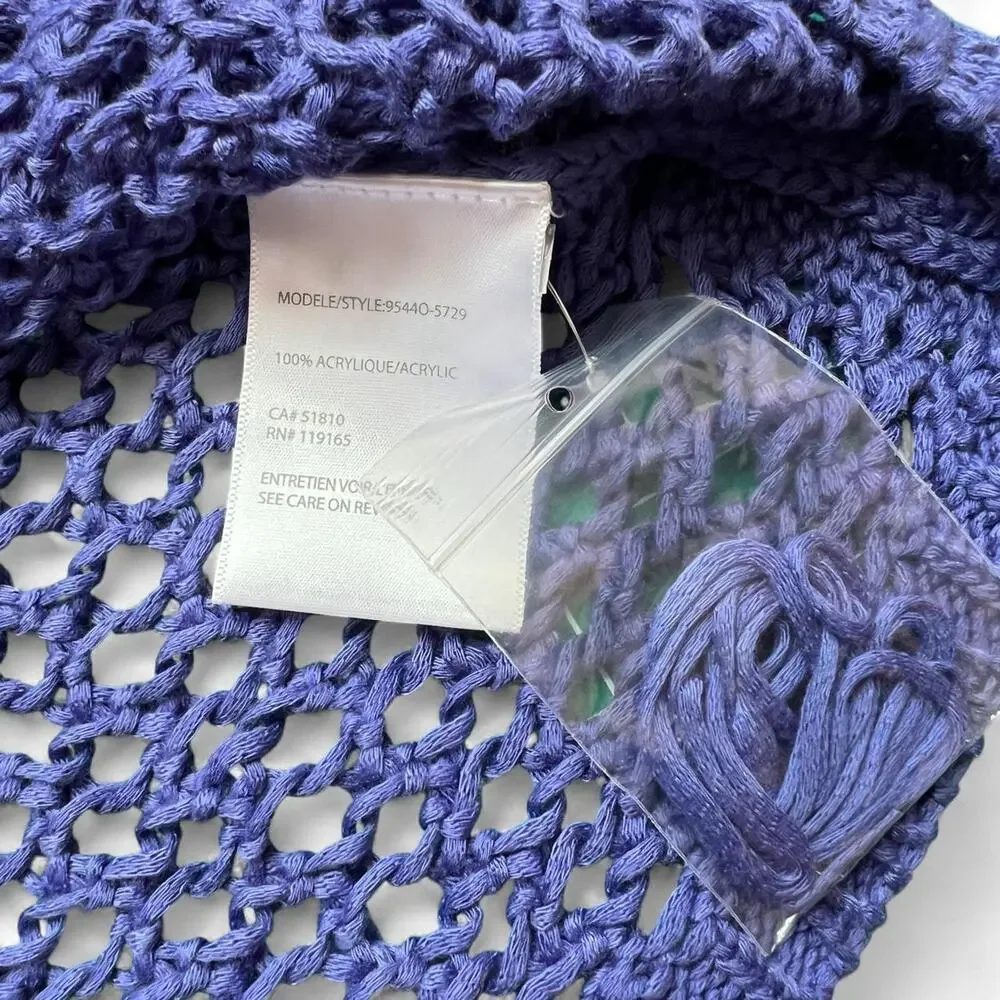 Purple crochet sweater